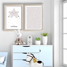 Wallity Cuadro Decorativo Enmarcado en MDF (2 piezas) 53 x 78 cm